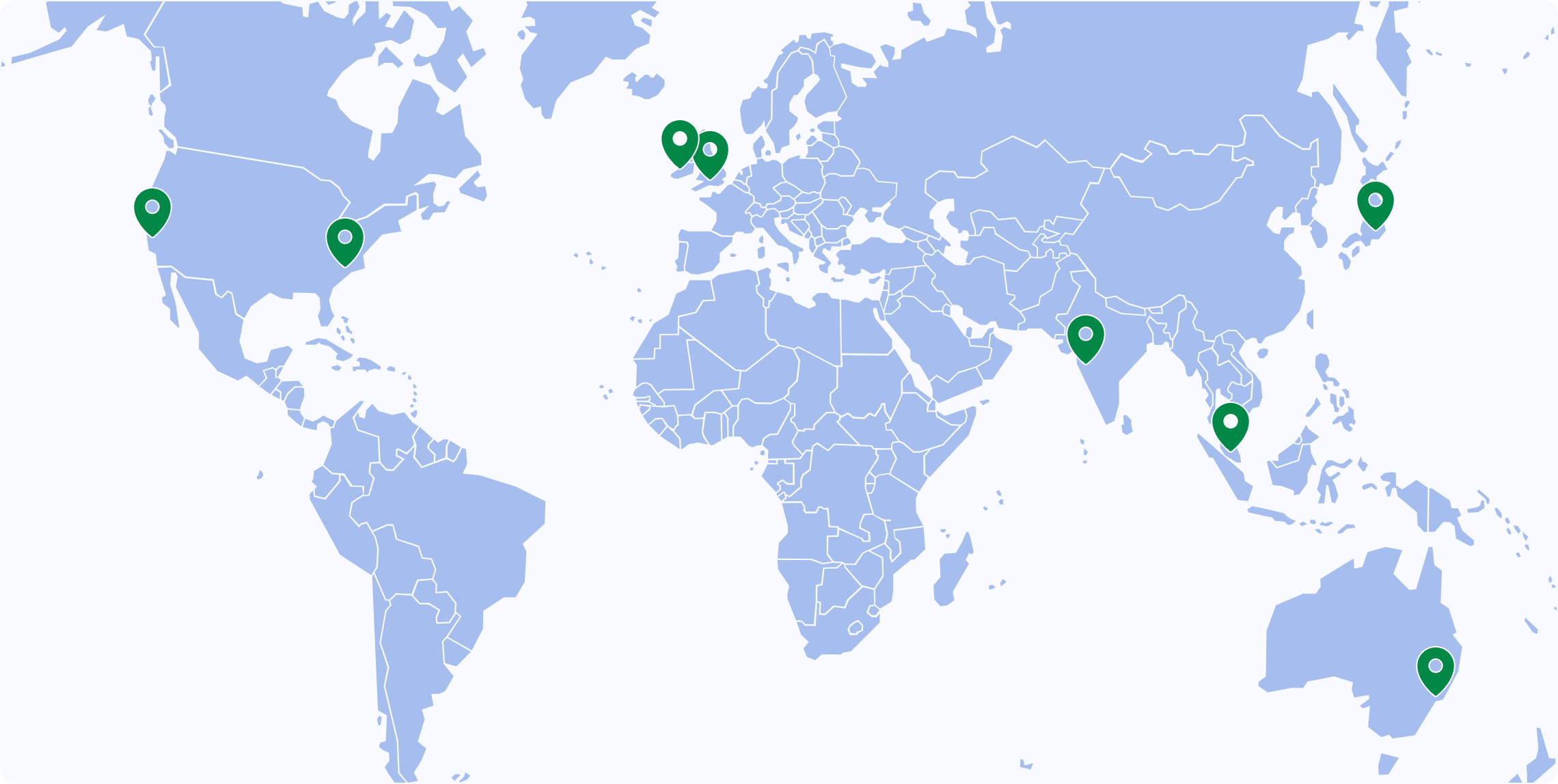 StatusGator global monitoring regions map