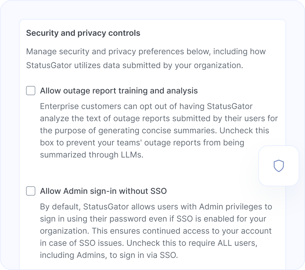 Advanced privacy controls
