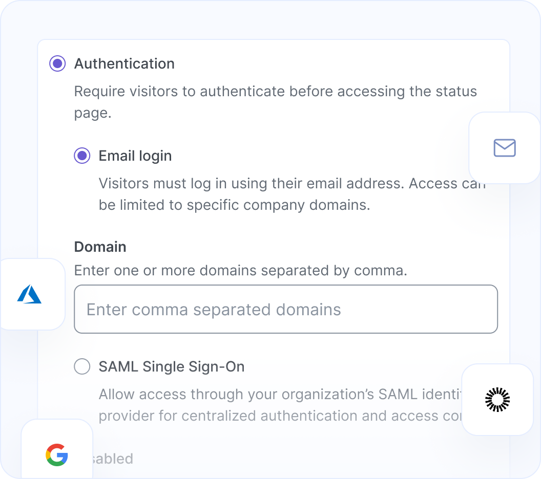 Advanced privacy options