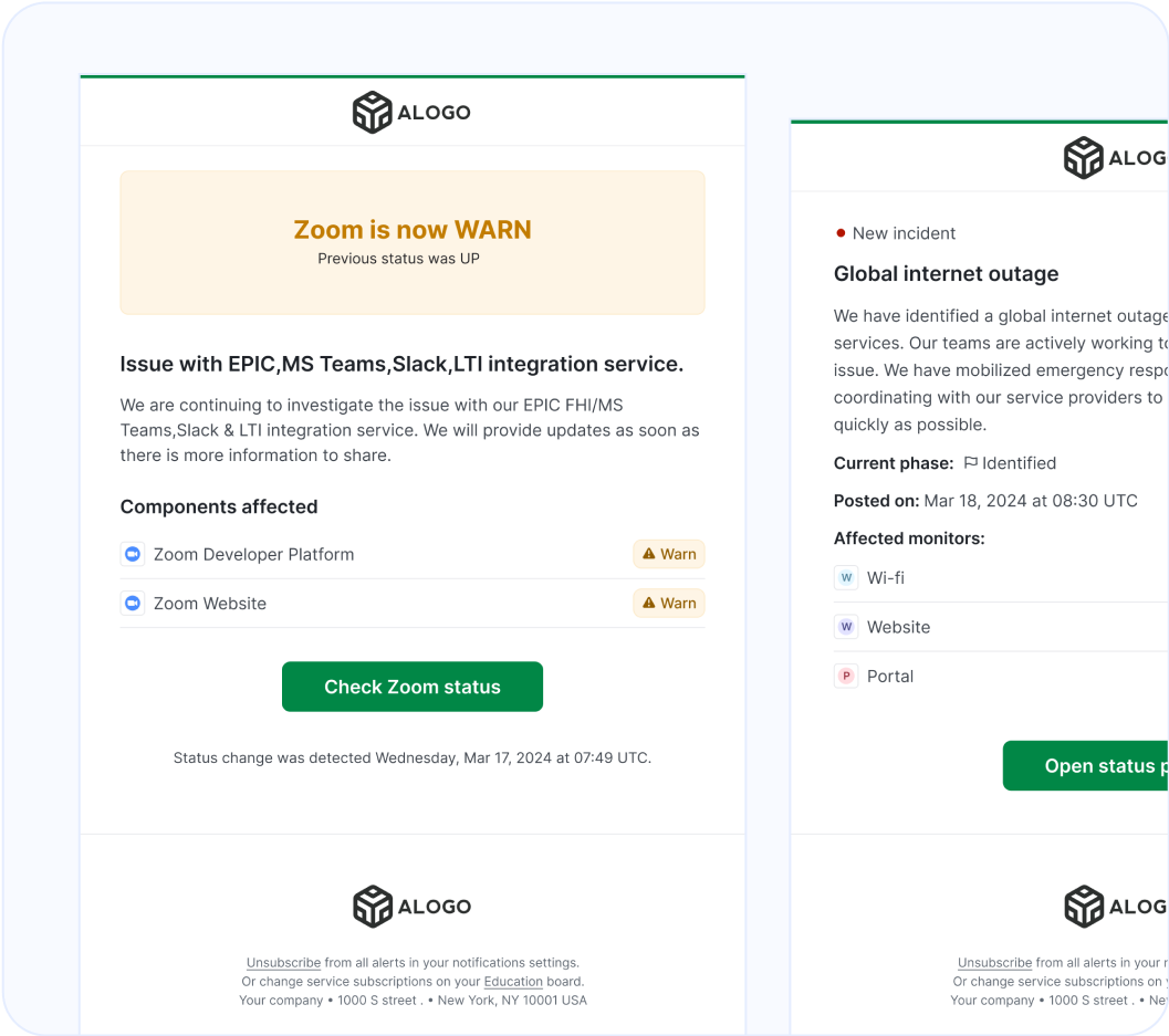 Custom email branding